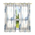 thumbnail image 6 of Yayeee Window Curtains Light Filtering 63"x42" Grommet Panel Pair Home Living Room Decor, Horse Cactus Pattern, 6 of 7