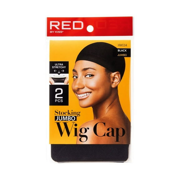 Red by Kiss Stocking Wig Cap Jumbo | 2 Piece Pack – Extra Stretch Nylon Caps
