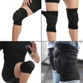 thumbnail image 4 of Rodillera de esponja deportiva, equipo protector, coderas, Protector de rodilla para ciclismo, protección gruesa Eva para motocicleta, 1 par negro, 4 of 5
