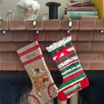 thumbnail image 5 of 4 Pack U-Shaped Christmas Socks Hanger,Multi-Use Stocking Hook,Fireplace Atmosphere Hook Hanger,Metal Socks Decoration Holder,Garland Hooks for Counter,and Tables (Green&White), 5 of 7