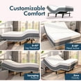 thumbnail image 7 of Renanim SFE Adjustable Bed with Mattress & Massage, Split King Adjustable Bed Frame + Firm Mattress - Cooling Gel Memory Foam Mattress, USB, Under Bed Light, Wireless Remote, 7 of 7