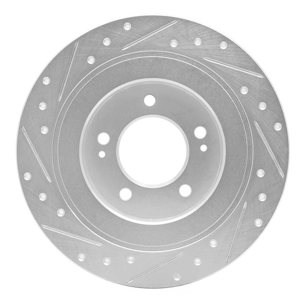 Dynamic Friction Company 631-21036R DFC Brake Rotor - Drilled And Slotted - Silver