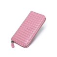 thumbnail image 1 of Cartera de cuero genuino para mujer, tejida a mano, capa superior de piel de oveja, billetera para hombres y mujeres, billetera con clip, bolso largo, 1 of 6