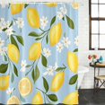 thumbnail image 2 of Yellow Lemon Bathroom Shower Curtains with 12 Hooks Polyester Waterproof Shower Curtain for Stalls and Bathtubs Spring Summer Floral Botanical Decorative Bathroom Privacy Curtain 36x72 Inches, 2 of 9