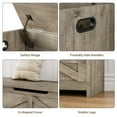 thumbnail image 1 of Large Wooden Storage Chest with Safety Hinges – 47.2" Lift-Top Trunk Bench, 300 lbs Capacity, Entryway Shoe and Toy Organizer for Bedroom & Living Room, Farmhouse Style, Easy Assembly, Washed Ash, 1 of 6