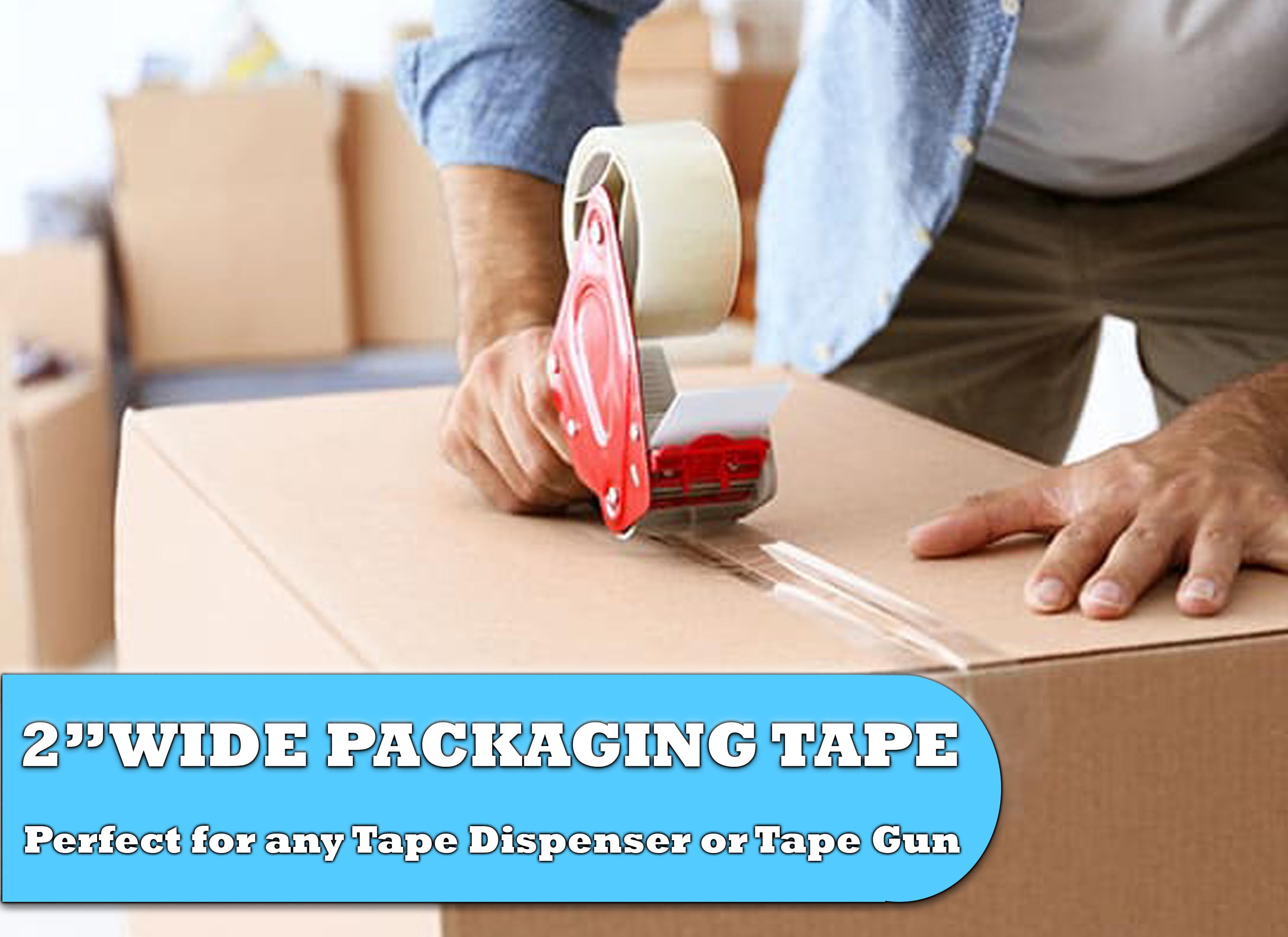 2" 55 yds Super Clear Heavy Duty Packaging Tape 24PK Clear Transparent All-Purpose Glossy Material for Office, School and Home Carton Sealing Tape for Shipping and Moving by WholesaleArtsFrames-com