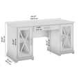 thumbnail image 2 of Bush Lennox Engineered Wood Desk with Keyboard Tray in Linen White Oak, 2 of 10