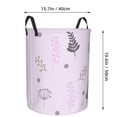 thumbnail image 3 of DouZhe Waterproof Collapsible Large Laundry Baskets, Pink Boho Plants Drawing Prints Circular Hamper with Handles, 3 of 7