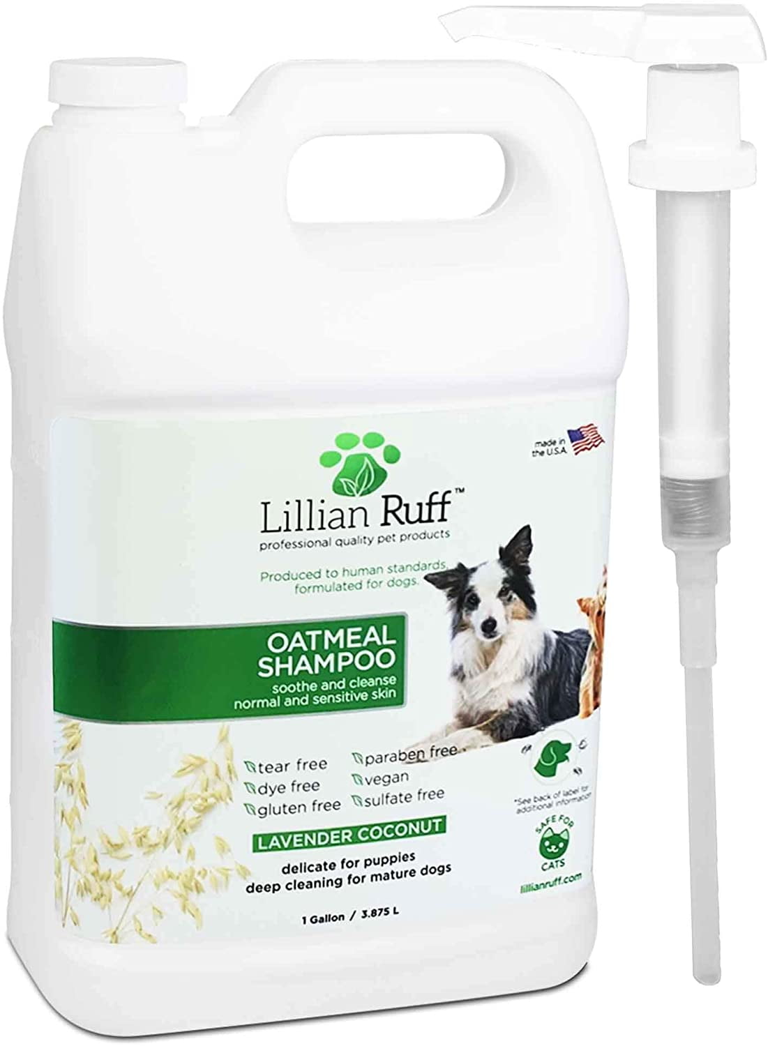 Lillian Ruff Oatmeal Dog Shampoo Lavender Coconut Scent