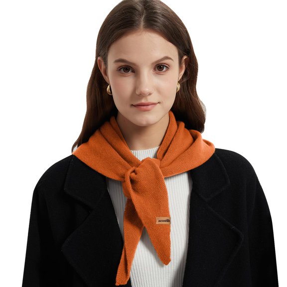 Bufanda triangular de lana merino ACUSHLA – Naranja