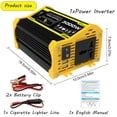 thumbnail image 5 of Inversor de coche Convertidor de cargador de coche de 3000 W inversor de corriente portátil USB dual de onda sinusoidal modificada, 5 of 5