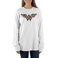 thumbnail image 2 of Leopard Print Wonder Woman Logo Unisex White Long Sleeve Shirt-X-Large, 2 of 4