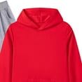 thumbnail image 3 of Zshosam Girls Outfits Sets Girls' Legging Set - 2 Piece Fleece Pullover Hoodie Sweatshirt and Active Leggings Set Size 11T 12T,(Red 11-12 Years), 3 of 3