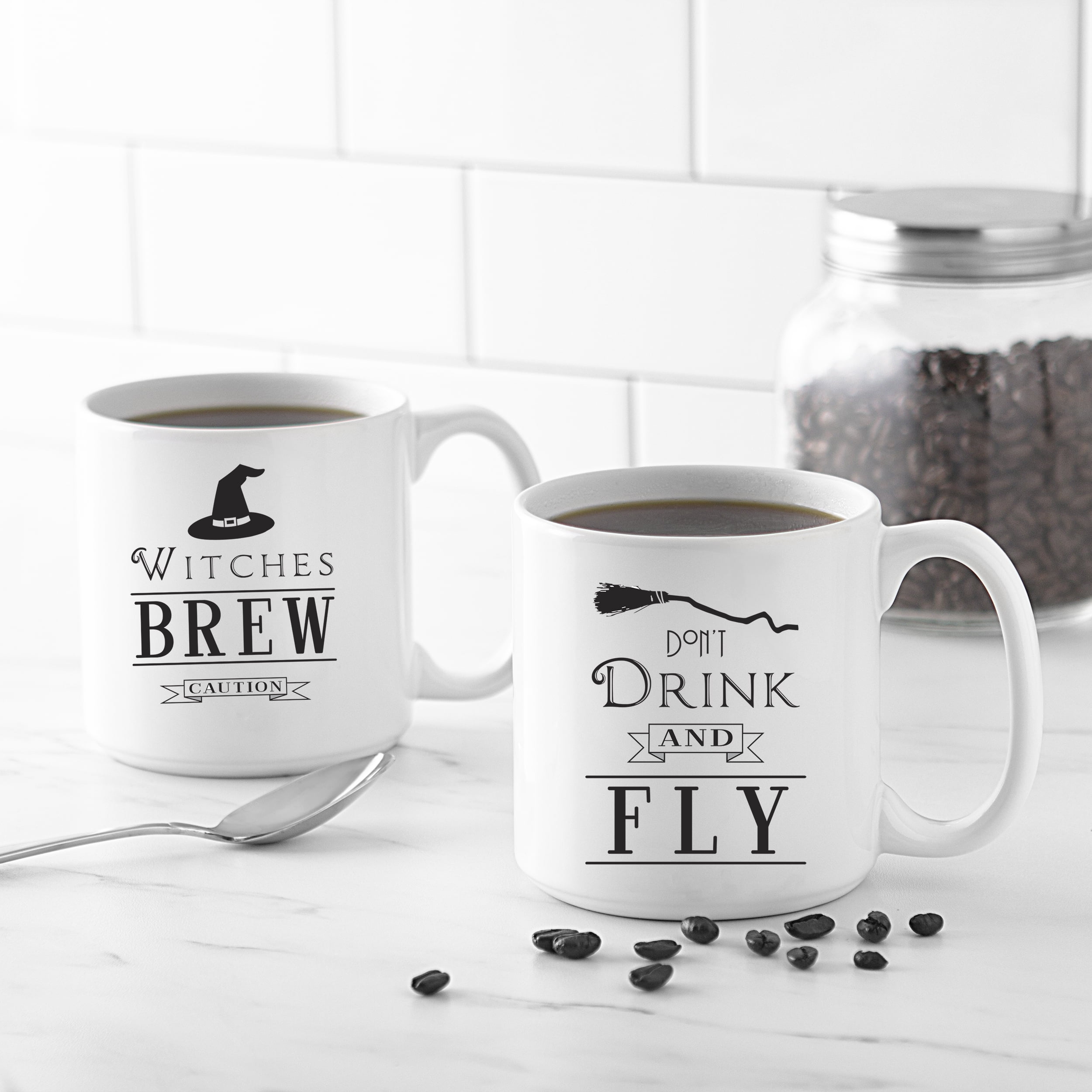 New witch's brew coffee mug orange and black hand-painted halloween Witches Brew 20 oz. Large Coffee Mug Set - Walmart.com - Walmart.com