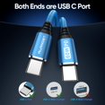 thumbnail image 2 of Cable de carga Aurnoet USB C a USB C de 6 pies, 5 unidades, 60 W, para iPhone, 2 of 7