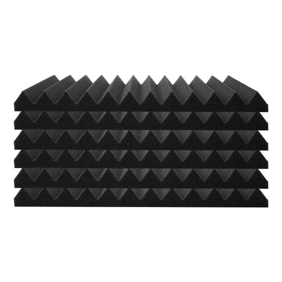 KFFKFF Sound Absorbing Foam Squares, Set of 48, Measuring 12 x 12 x 1 inches, Comes with Adhesive, Dense Soundproof Wall Tiles, Acoustic Squares, Noise Reduction Panels
