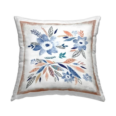 Stupell Industries Cottage Floral Leaf Pattern Printed Throw Pillow Design by Janet Tava