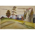 thumbnail image 3 of August Macke 18x13 Black Modern Framed Museum Art Print Titled - Strollers in a Rocky Landscape (1911), 3 of 5