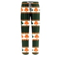 thumbnail image 4 of Domuza Men's St Patricks Day Pajamas Pants Shamrock Printed Drawstring Stretch Waist Pjs Trousers Soft Relaxed Fit Lounge Sleep Pants with Pockets Army Green M, 4 of 5