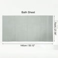 thumbnail image 2 of Unique Bargains 1 Pcs Soft Absorbent Cotton Bath Towel Classic Design 27.56"x55.12" Light Gray, 2 of 7
