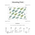 thumbnail image 6 of Green Leaves Sun Shade Sail 8' x 10', Blue Leaf Abstract Plant Gradient Modern Rectangle Outdoor Sunshade Canopy, Waterproof UV Block Patio Covers for Garden Yard Beach, 6 of 9