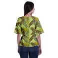 thumbnail image 4 of Moomaya Printed Round Neck Top For Women Elbow Sleeve Blouse Tunic Formal Wear, 4 of 6