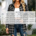 thumbnail image 3 of ZKCCNUK Shirts for Women Casual Lapel Button Pocket Plaid Long Sleeved Shirt Top Jacket S-2XL, 3 of 6