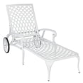 thumbnail image 2 of GoDecor Cast Aluminum Recling Lounger Chair for Poolside, Patio Single Sunded with Adjustable Backrest, White, 2 of 9