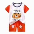 thumbnail image 3 of Gerichy Toddler Boys Toddler Baby Boys Summer Outfits 6 9 12 18 24 Months 2T 3T Patchwork Crew Neck Short Sleeve T Shirts Elastic Waist Shorts 6Pcs Clothes Set, 3 of 7