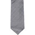 thumbnail image 1 of Alfani Mens Grid Self-tied Necktie, Grey, One Size, 1 of 1
