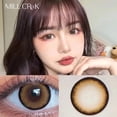 thumbnail image 1 of Lentes de contacto de colores para miopía, lentes de contacto cosméticas con dioptrías, negro, gris, ojos anuales, maquillaje de pupila hermosa, 2 unids/lote por par, 1 of 3