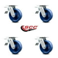 thumbnail image 2 of 6 Inch Solid Polyurethane Caster Set with Roller Bearing and Total Lock Brake, 2 of 2