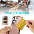 thumbnail image 3 of ELEHOLD Wallet Case for Samsung Galaxy S23 Ultra 6.8" Credit Card Slots Premium Leather Magnetic Buckle Vertical & Horizontal Kickstand Function Shockproof Flip Wallet Cover, Rosegold, 3 of 7