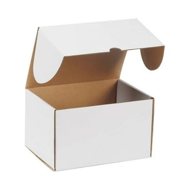 50 Pack 7x5x4 Shipping Box Recyclable Mailers, Corrugated Cardboard Small Gift Business Boxes, White