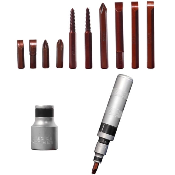 Multiple Size Rusted Screw Remover Extractor Tool 12pc Resistant Impact Extractor Set Garage Mechanical Repair