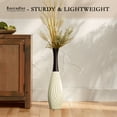 thumbnail image 5 of 23.6 Inch Cream Tall White Vases – Brown Neck Teardrop Vase with Textured Vertical Lines & Speckled Finish, Decorative Floor Vase for Living Room, Wedding, Boho Home Decor – Resin Tall Vases, 5 of 7