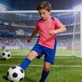 thumbnail image 2 of EnJoCho Boys Soccer Jerse𝗒 Set Football Team T-Shirt and Shorts with Socks Athleti𝖼 𝖳racksuit Unisex Soccer Shirt Sets, Soccer 𝖴niform with Jerse𝗒, Shorts and Socks, 2 of 7