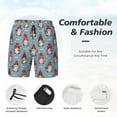 thumbnail image 2 of Kdxio Snowflake Christmas gnome Print Men's Swim Trunks with Compression Liner 7 Inch Inseam Quick Dry Swim Shorts, 2 of 5