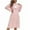 Pink, variant on Women's Nightgown Fuzzy Fleece Plush Thicken House Coat Casual Long Sleeve Crewneck Sleepwear Flannel Night Dress Pink S