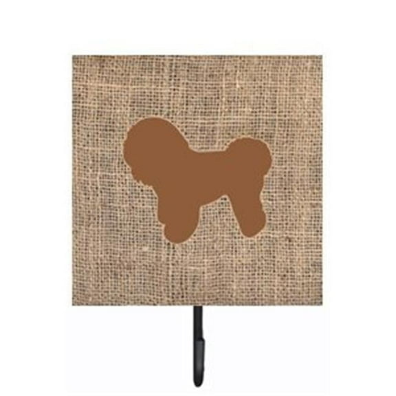 Carolines Treasures BB1107-BL-BN-SH4 Bichon Frise Burlap and Brown Leash Or Key Holder
