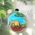 thumbnail image 3 of Ruth's Ethical Goods Elephant Mama + Baby Christmas Tree Ornament - Art Glass Light Catcher, 3 of 5