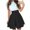 Black, variant on LYXSSBYX Women High Waist A-line Skirt Hot Sale Clearance Women Fashion High Waist Tutu Multicolor Pleated Solid Short Skirt