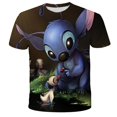 thumbnail image 1 of Stitch T-Shirts Disney Cartoon Anime Colorful 3D Print Streetwear Men Women Fashion Oversized T Shirt Kids Boys Girls Tees Tops4XL Gao Jinjia LED, 1 of 2
