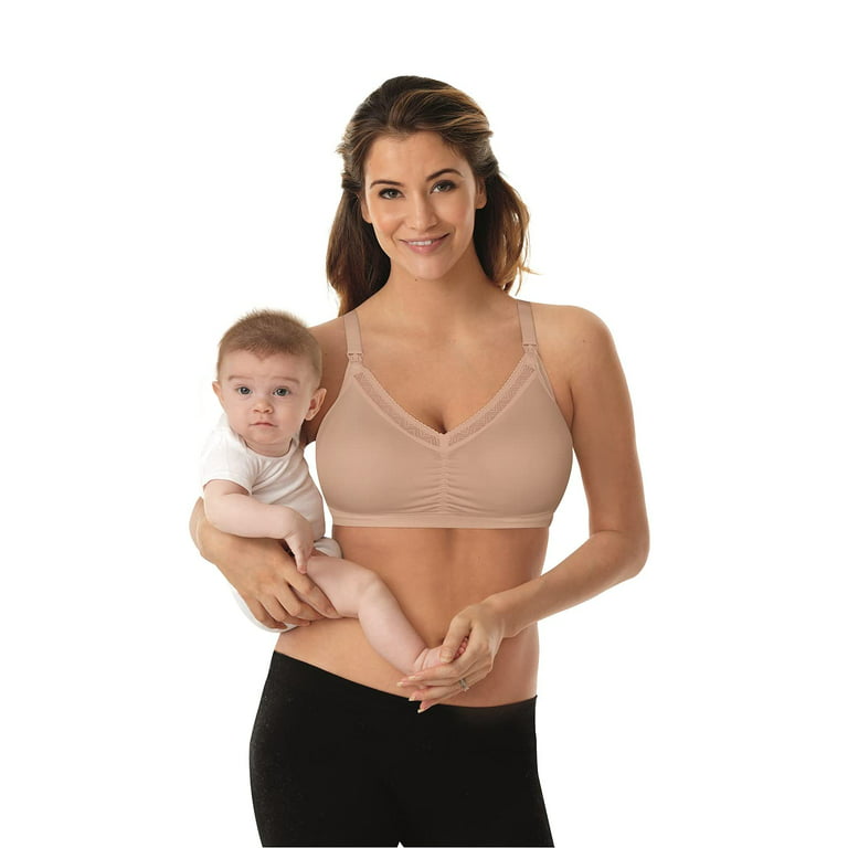 Playtex Nursing Seamless Wirefree Bra with Shaping Foam Cups Cafe Au Lait  3XL Women's 