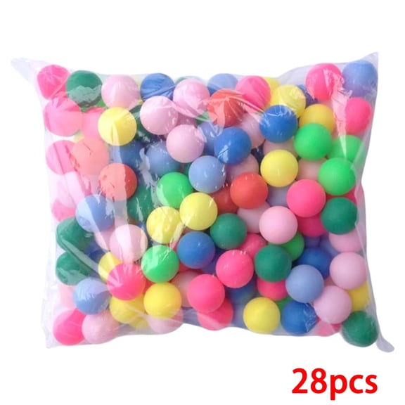 YANCAT 28Pcs Ping Pong Balls,Seamless Design Table Tennis Balls,Crack Resistant Colored Ping Pong Balls