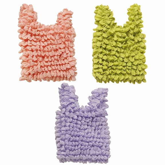 3PCS Large Capacity Flexible Wrinkle Bubble Travel Bags for Shopping Use
