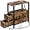 Rustic Brown, variant on End Table with Charging Station, Narrow Side Table with 2 Wooden Drawers, USB Ports and Power Outlets, Nightstand Sofa Table for Small Spaces, Living Room, Bedroom, Black