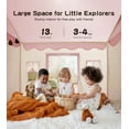 thumbnail image 4 of Large Kids Tent with mat, Star Lights, Tissue Garland, Play Tent Indoor & Outdoor, Kids Play Tent for Girl & Boy Aged 3+, Kids Tent for Toddler, 52" x35" x 52" Play House with Windows, Washable, Pink, 4 of 6