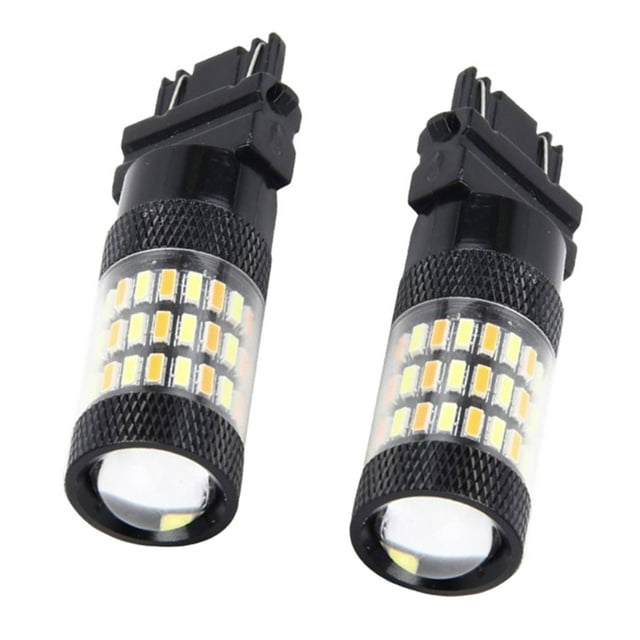 2 Piezas 3157-4014-60SMD led lámpara De Señal De Bombillas de lámpara De Conducción Ámbar + Yotijar Bombilla de marcha atrás de 60LED