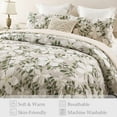 thumbnail image 5 of Whale Flotilla 3-Piece King Comforter Set, Soft Reversible Bedding Comforter Sets, Floral Printed Down Alternative Comforter Duvet for All Seasons, Bone, 5 of 9